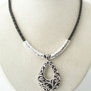 Vintage Western Cowgirl Silver Plate Pendant necklace